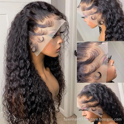 Brazilian Human Hair Lace Front Wigs Deep Wave Virgin Lace Frontal Wig for Black Women Pre Pluck Lace Closure Wig With Baby Hair